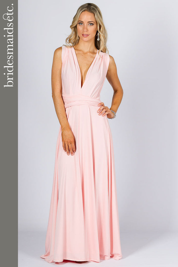 Bridesmaids Etc. Multi Way Wrap Maxi - Pale Pink