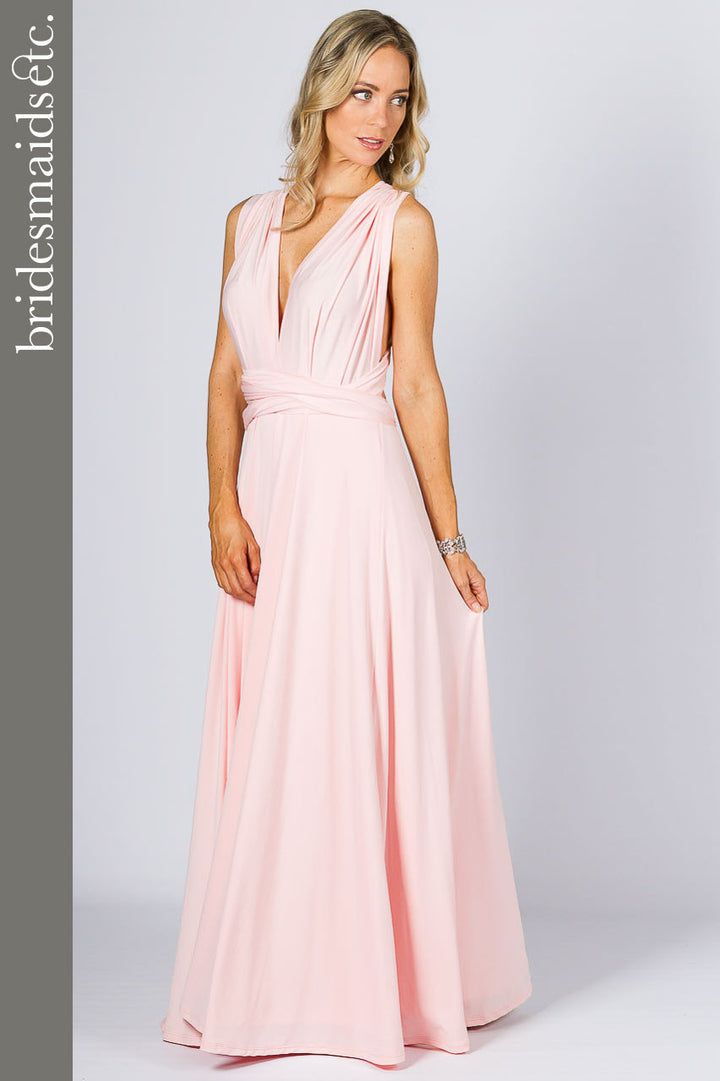 Bridesmaids Etc. Multi Way Wrap Maxi - Pale Pink