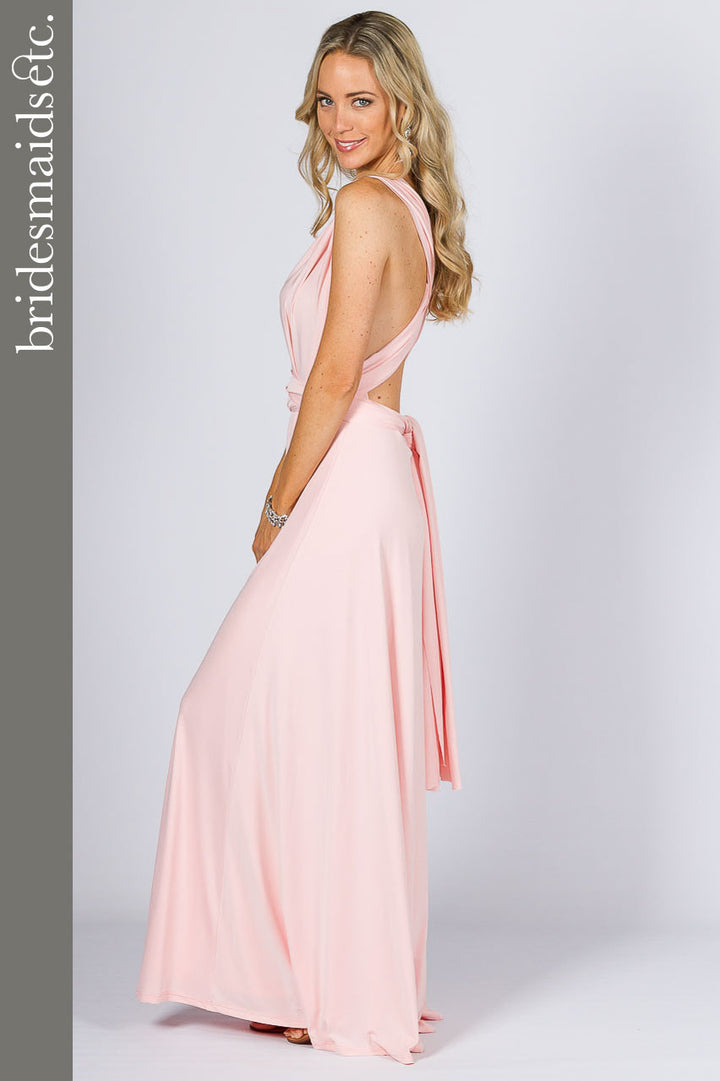Bridesmaids Etc. Multi Way Wrap Maxi - Pale Pink