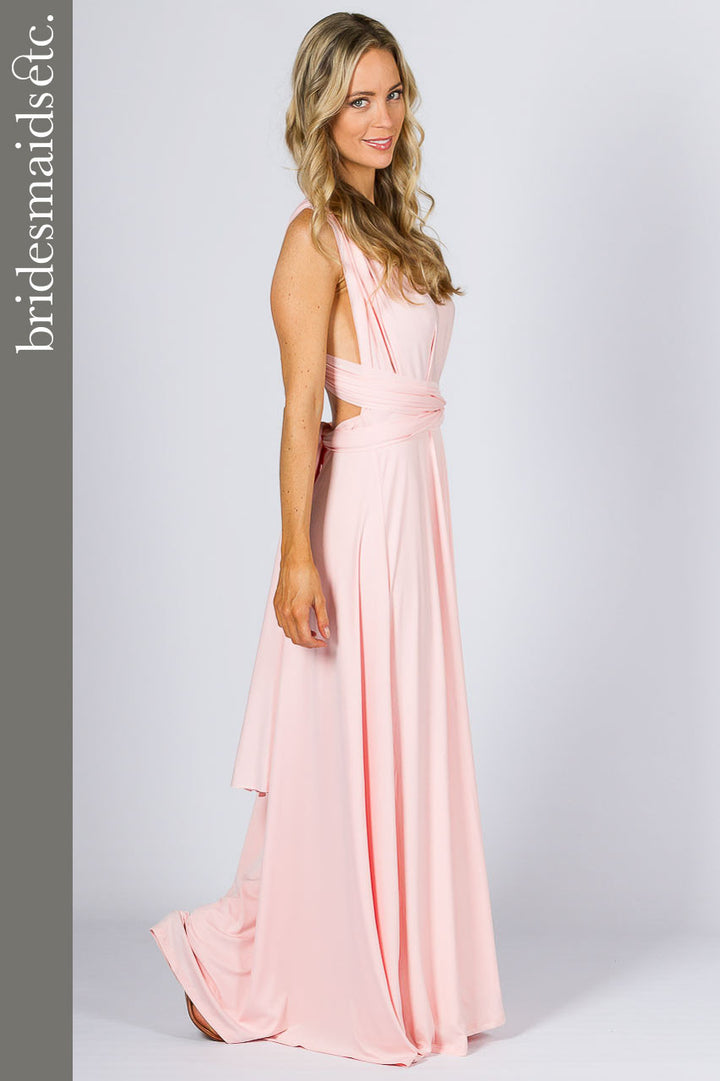 Bridesmaids Etc. Multi Way Wrap Maxi - Pale Pink