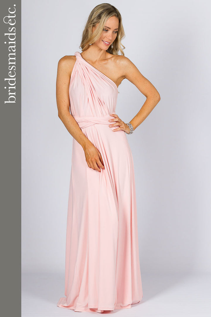 Bridesmaids Etc. Multi Way Wrap Maxi - Pale Pink
