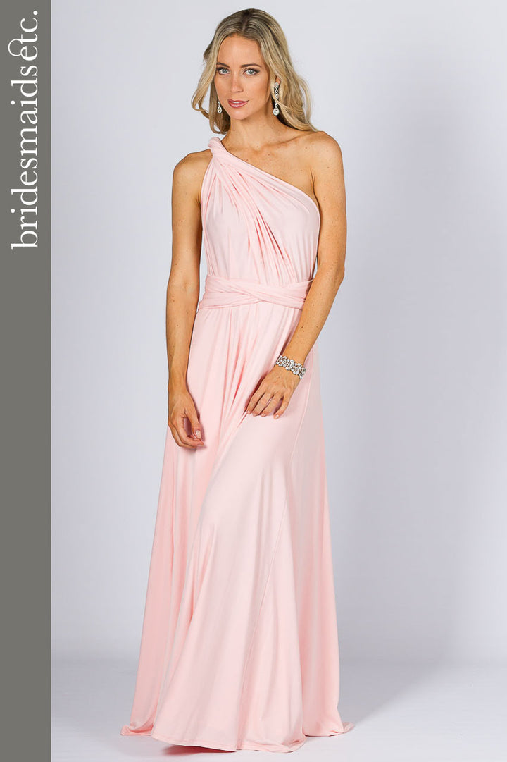 Bridesmaids Etc. Multi Way Wrap Maxi - Pale Pink