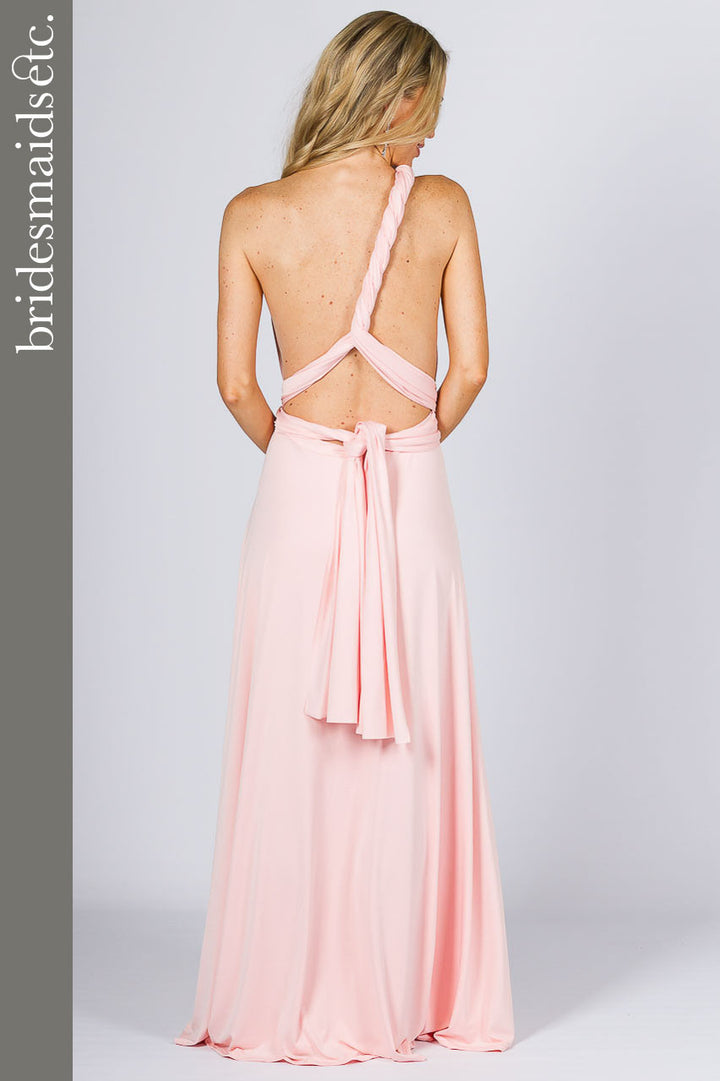 Bridesmaids Etc. Multi Way Wrap Maxi - Pale Pink