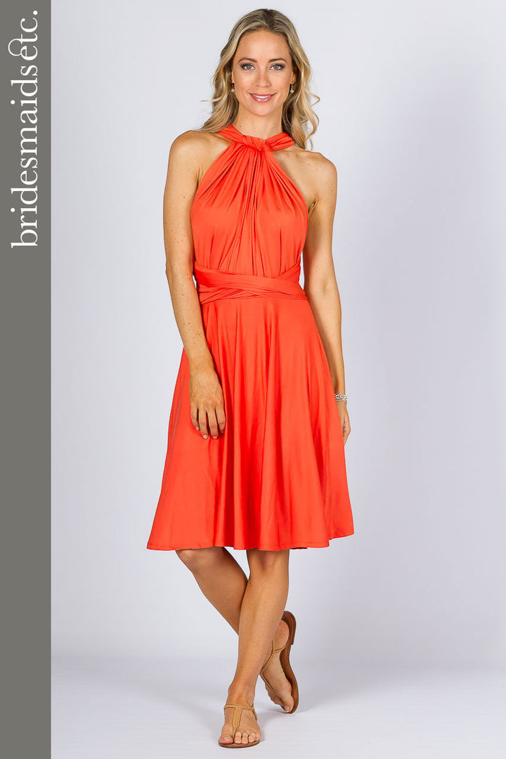 Bridesmaids Etc. Multi Way Wrap Midi - Tangerine