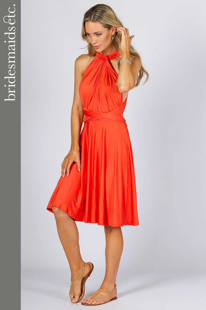 Bridesmaids Etc. Multi Way Wrap Midi - Tangerine