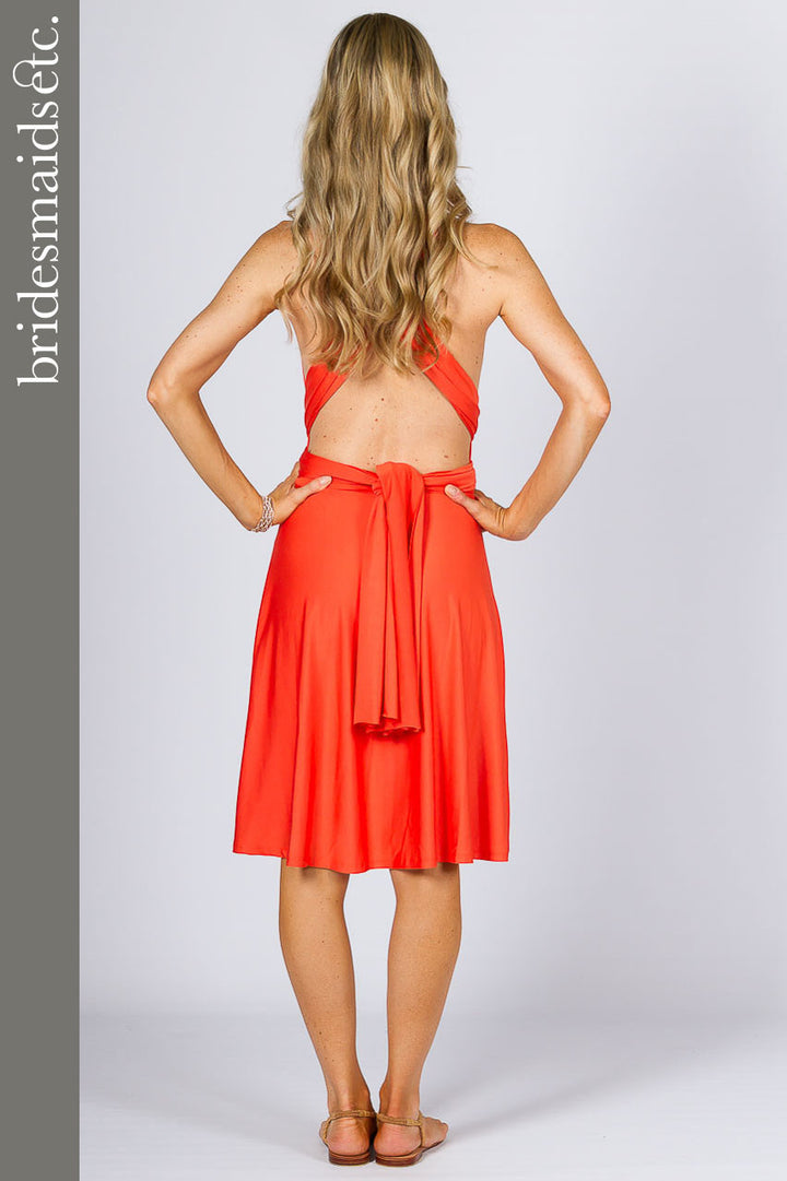 Bridesmaids Etc. Multi Way Wrap Midi - Tangerine