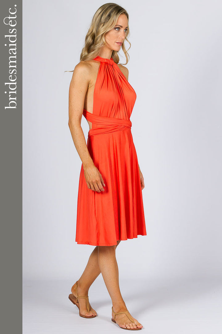 Bridesmaids Etc. Multi Way Wrap Midi - Tangerine