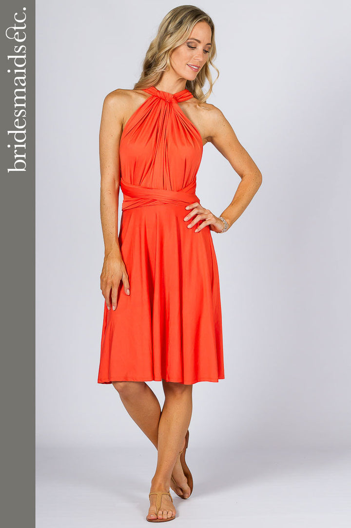 Bridesmaids Etc. Multi Way Wrap Midi - Tangerine