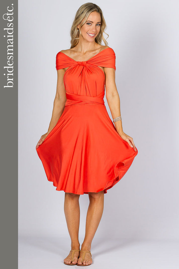 Bridesmaids Etc. Multi Way Wrap Midi - Tangerine