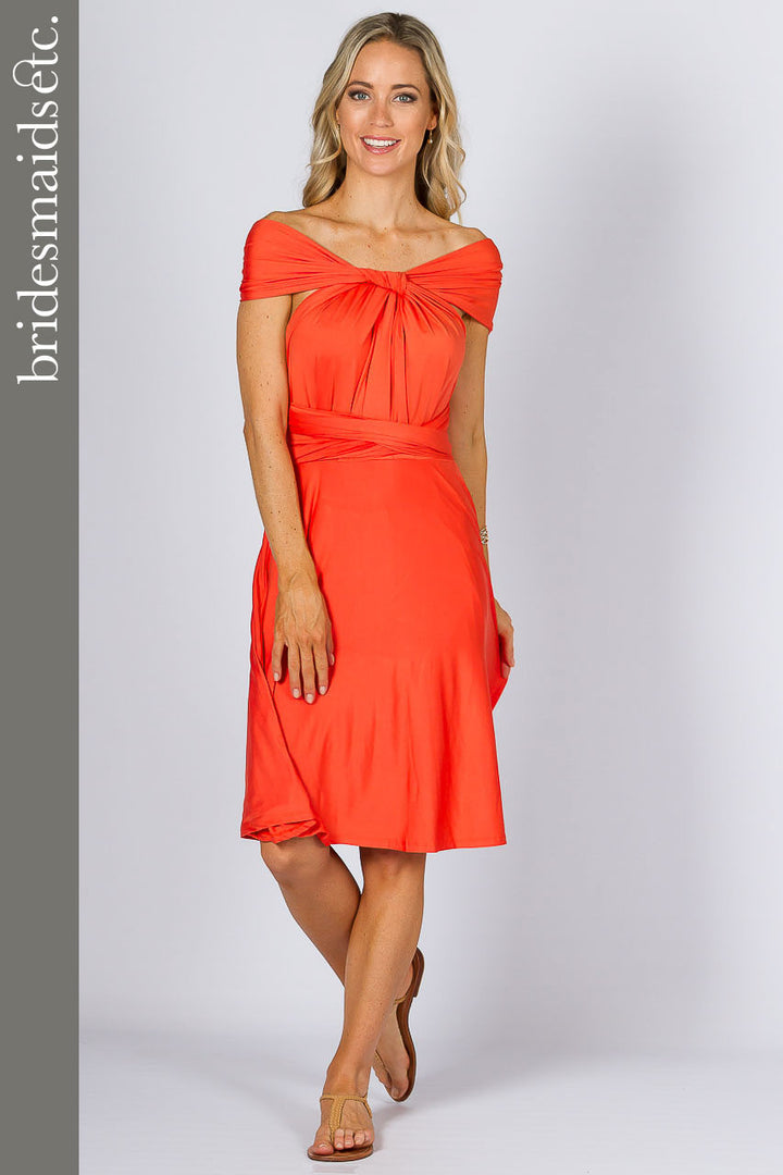 Bridesmaids Etc. Multi Way Wrap Midi - Tangerine