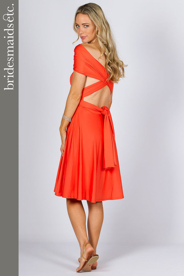 Bridesmaids Etc. Multi Way Wrap Midi - Tangerine