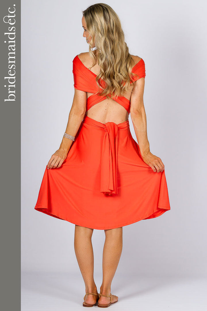 Bridesmaids Etc. Multi Way Wrap Midi - Tangerine
