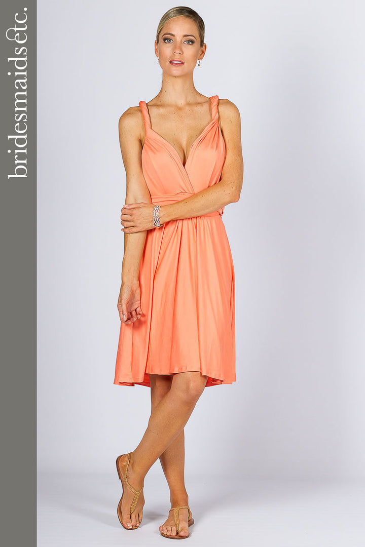 Bridesmaids Etc. Multi Way Wrap Midi - Peach