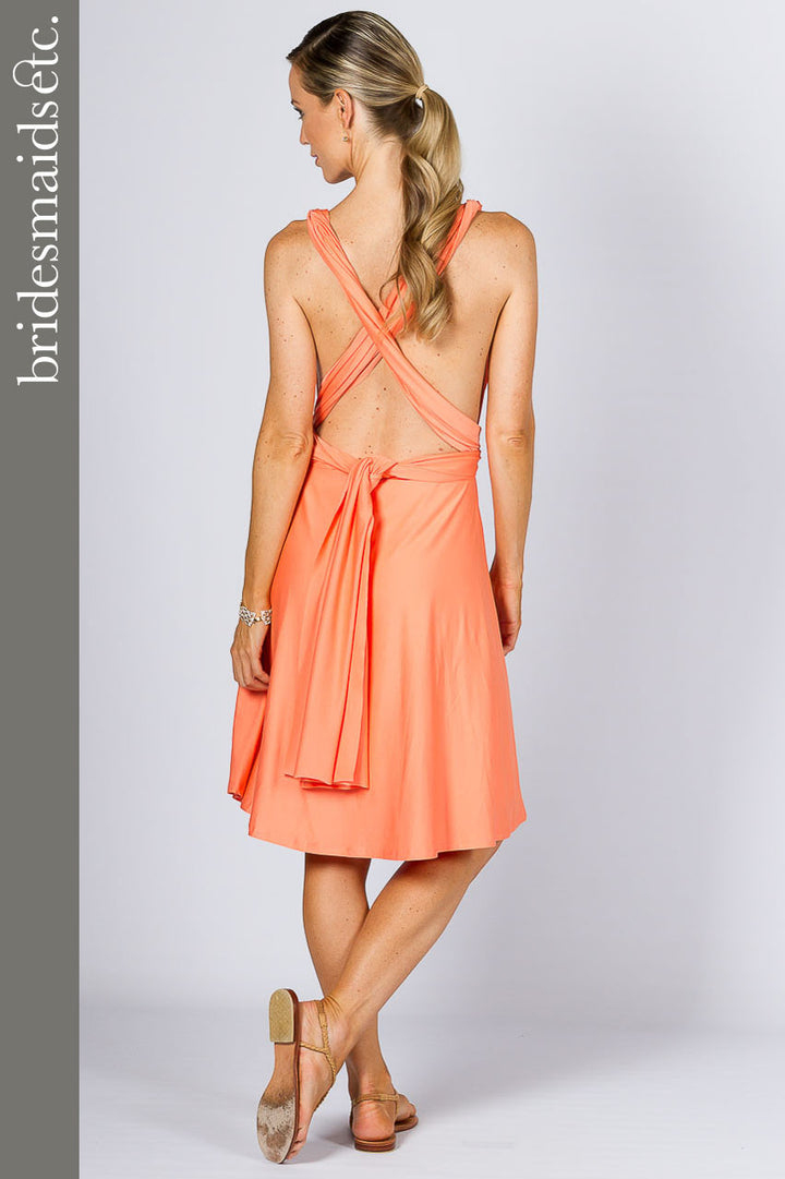 Bridesmaids Etc. Multi Way Wrap Midi - Peach