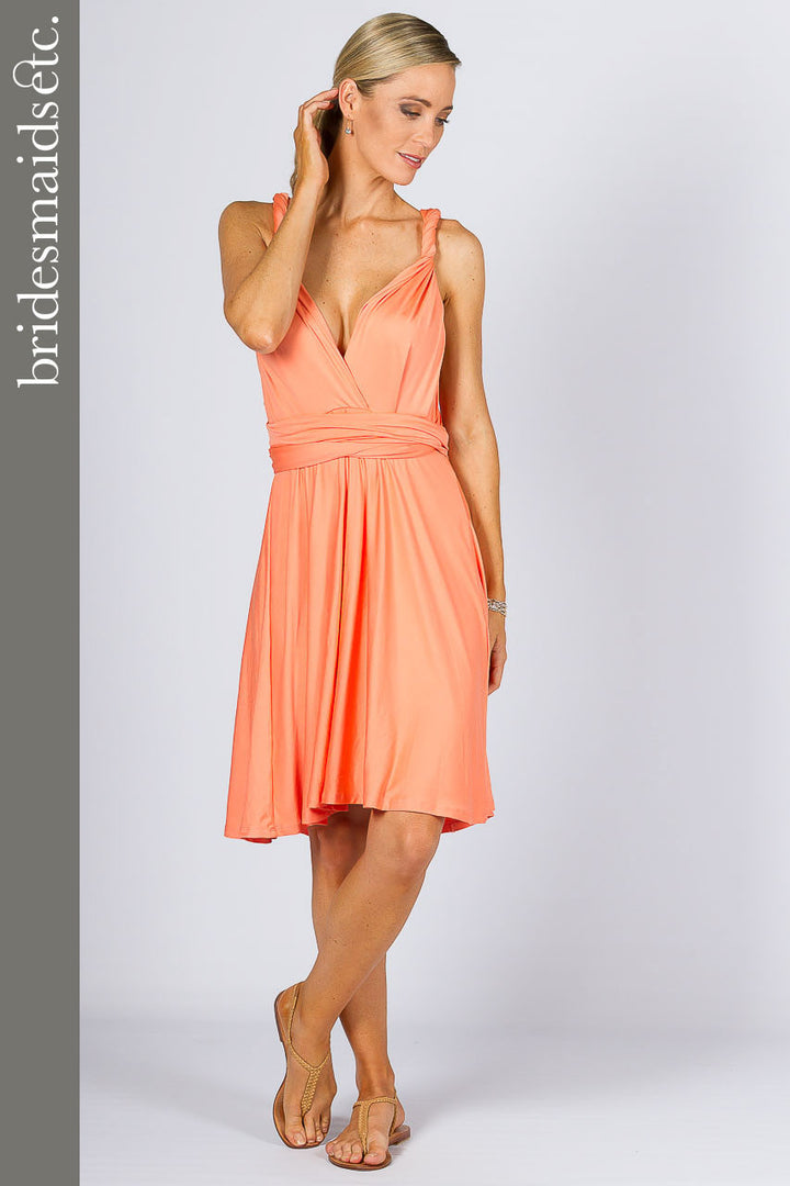 Bridesmaids Etc. Multi Way Wrap Midi - Peach