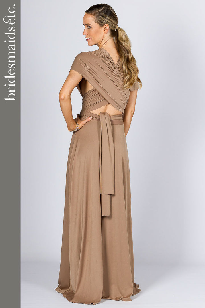 Bridesmaids Etc. Multi Way Wrap Maxi - Mocha / LAST ONE!