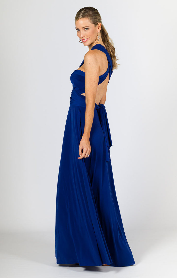 Multi Way Wrap Maxi Dress - Royal Blue