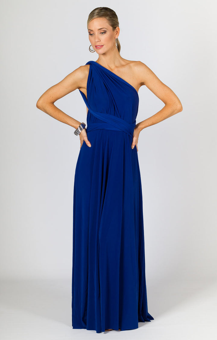 Multi Way Wrap Maxi Dress - Royal Blue