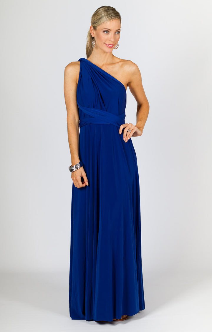 Multi Way Wrap Maxi Dress - Royal Blue