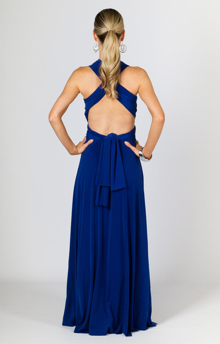 Multi Way Wrap Maxi Dress - Royal Blue