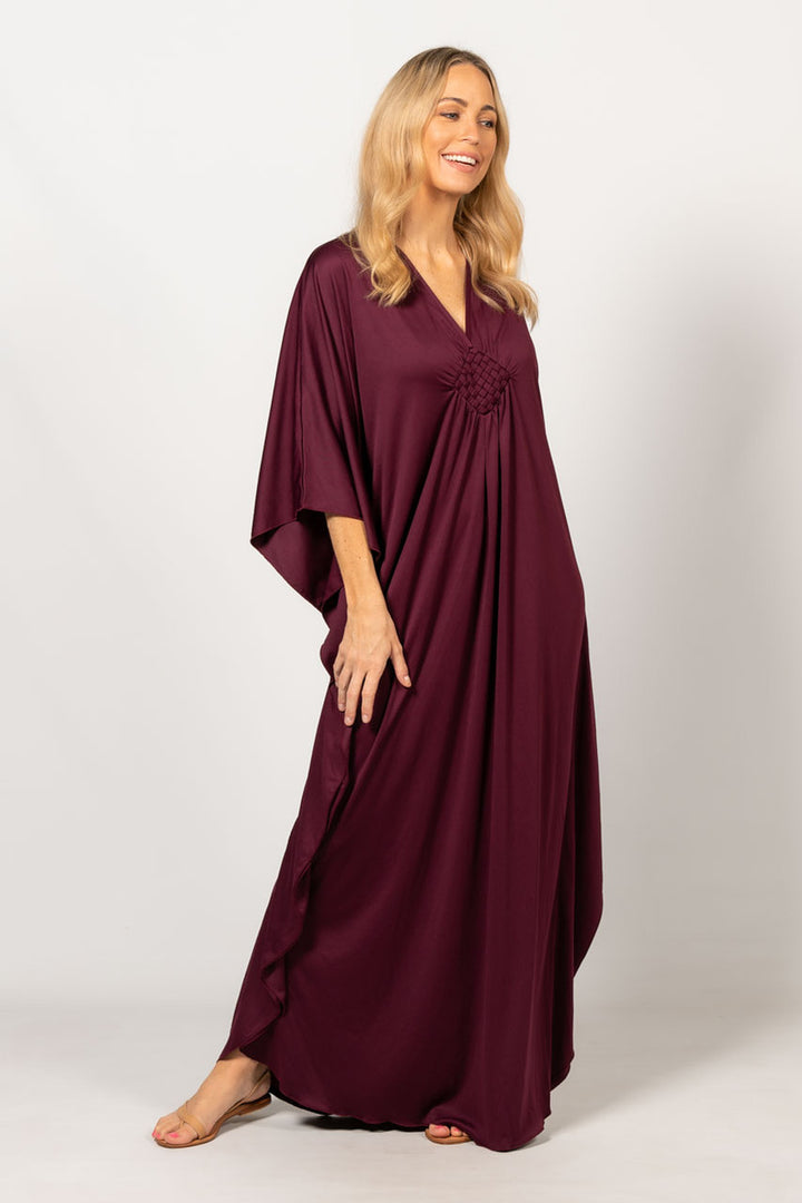 Keira Kaftan Dress - Mulberry
