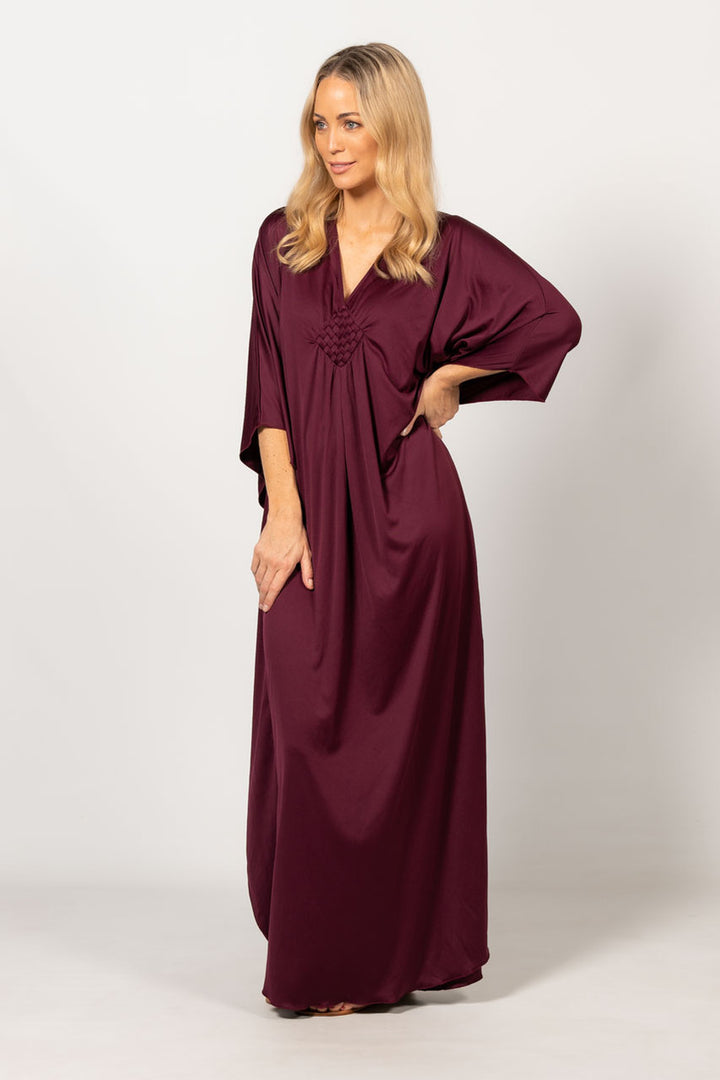 Keira Kaftan Dress - Mulberry