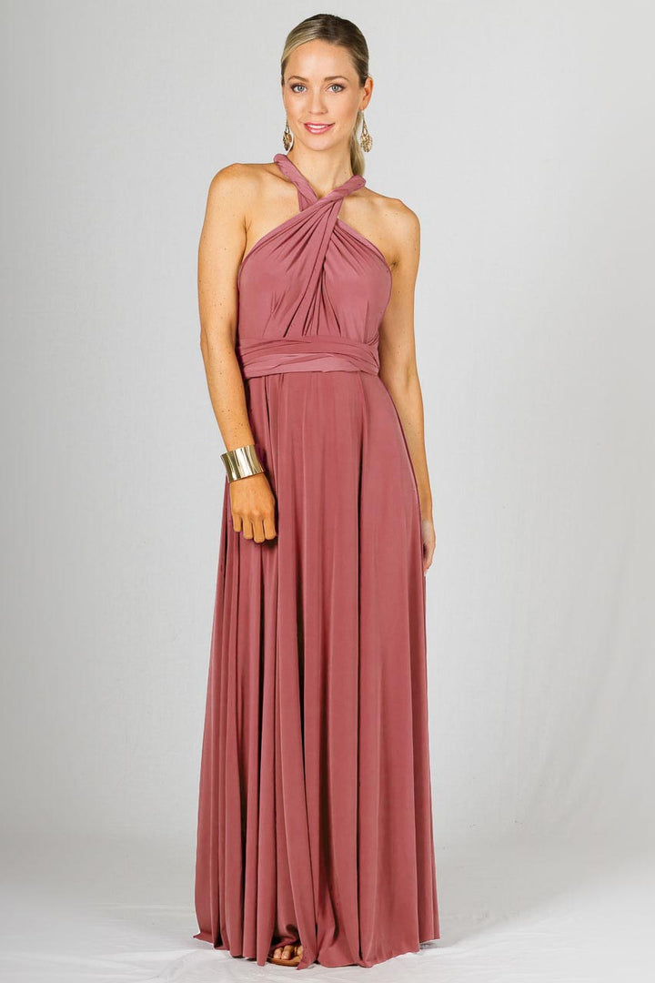 Multi Way Wrap Maxi Dress - Cinnamon