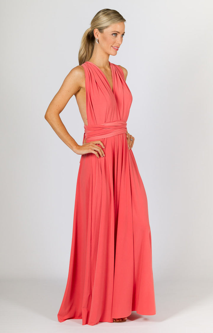 Multi Way Wrap Maxi Dress - Watermelon