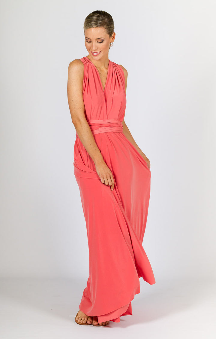 Multi Way Wrap Maxi Dress - Watermelon