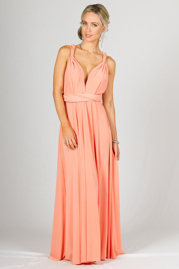 Multi Way Wrap Maxi Dress - Sherbet