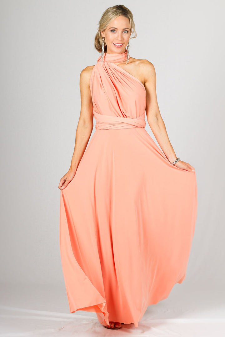 Multi Way Wrap Maxi Dress - Sherbet