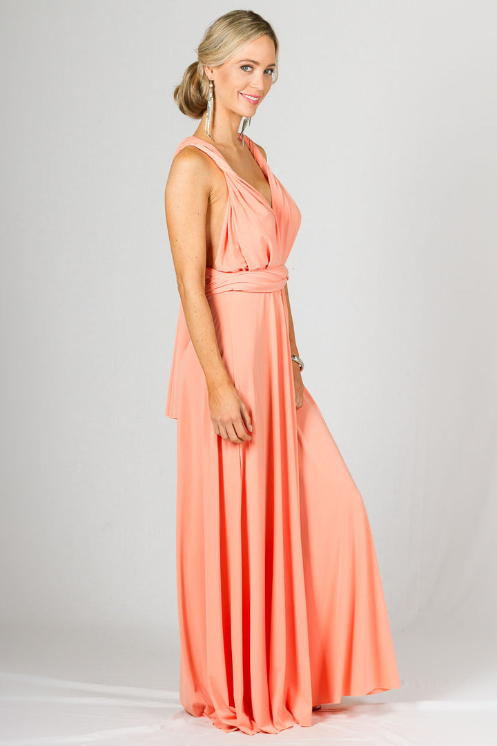 Multi Way Wrap Maxi Dress - Sherbet