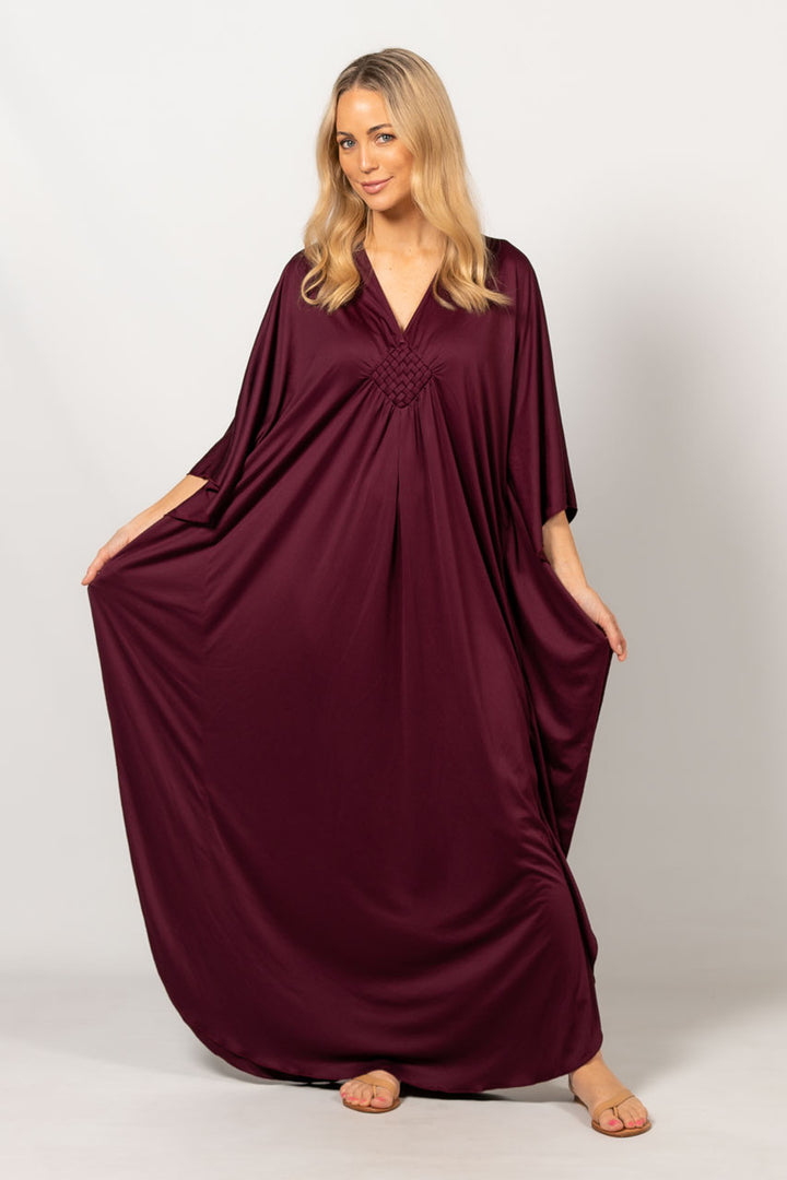 Keira Kaftan Dress - Mulberry