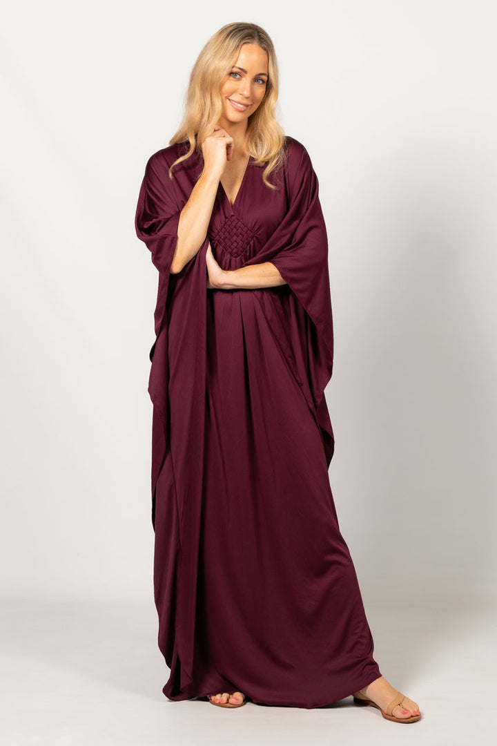 Keira Kaftan Dress - Mulberry