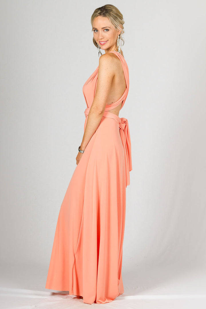 Multi Way Wrap Maxi Dress - Sherbet