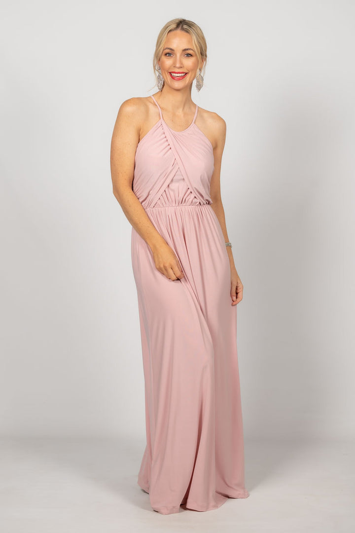 Isabella Maxi Dress - Baby Pink