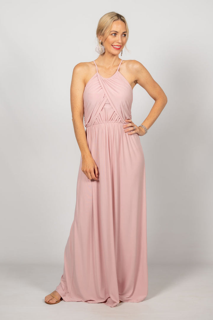 Isabella Maxi Dress - Baby Pink