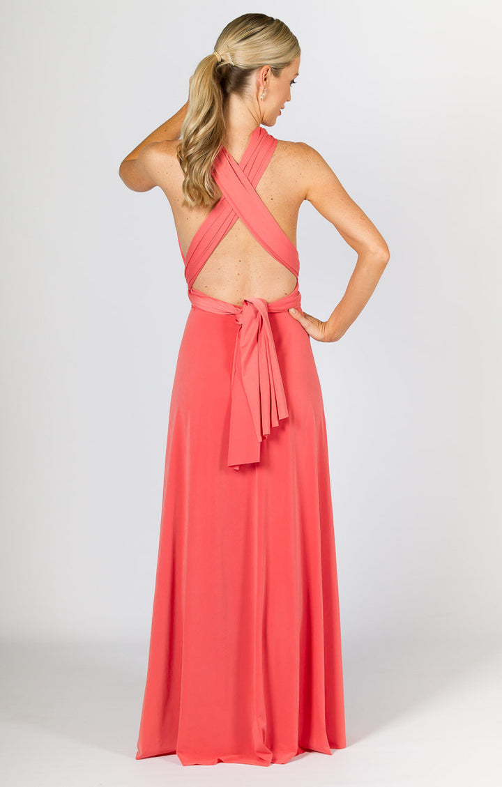 Multi Way Wrap Maxi Dress - Watermelon