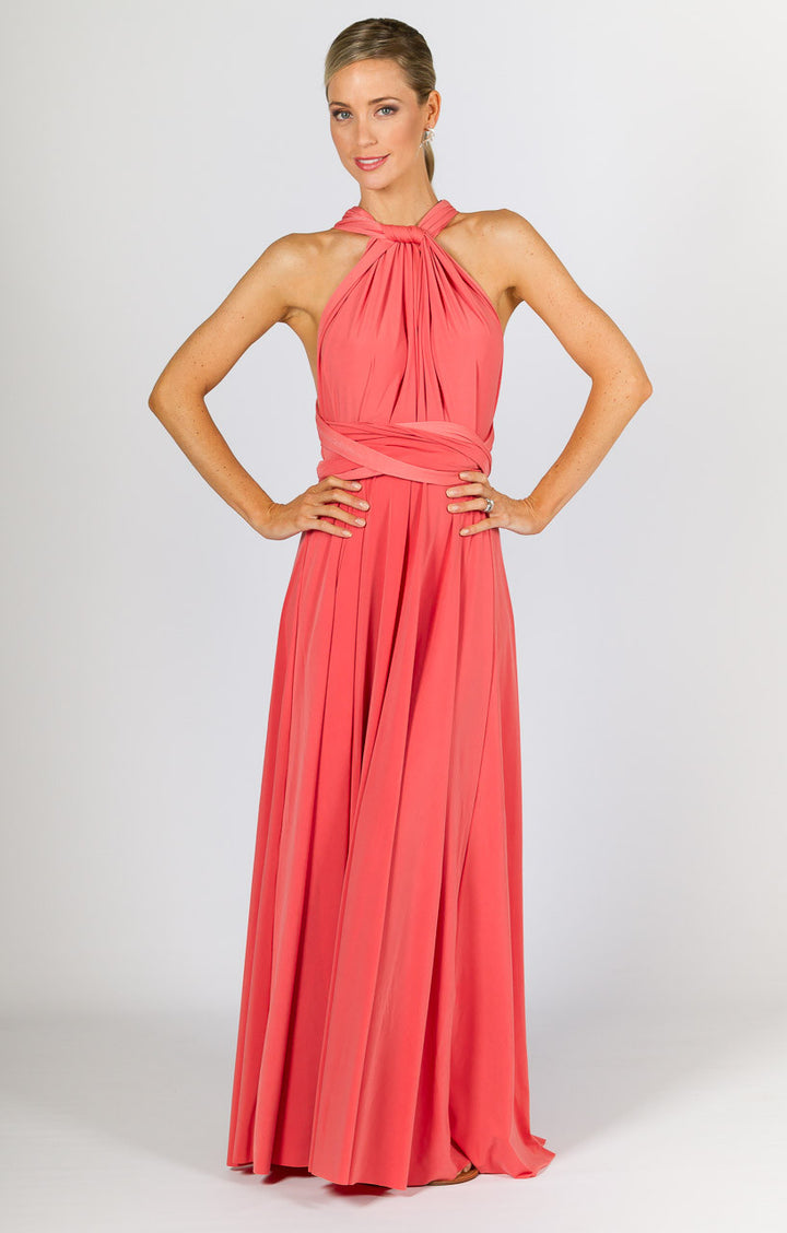 Multi Way Wrap Maxi Dress - Watermelon