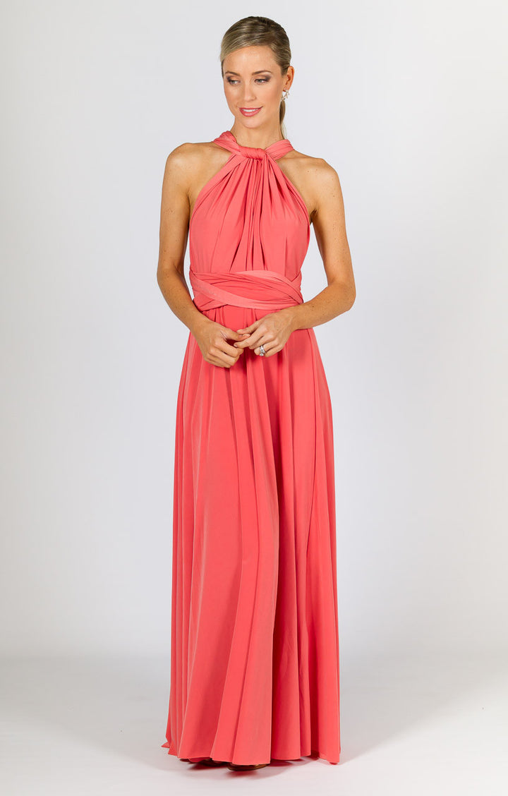 Multi Way Wrap Maxi Dress - Watermelon