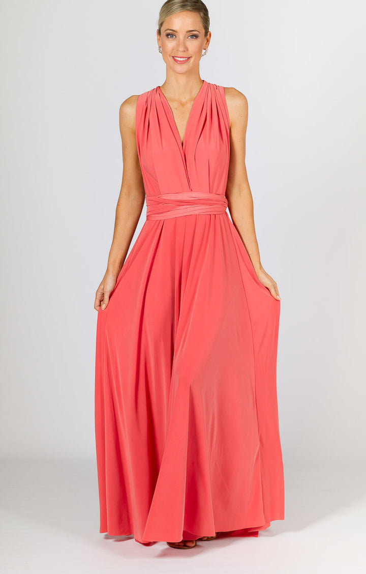 Multi Way Wrap Maxi Dress - Watermelon