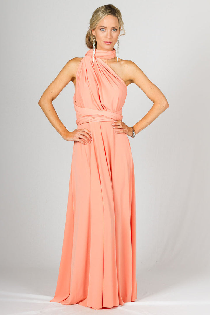 Multi Way Wrap Maxi Dress - Sherbet