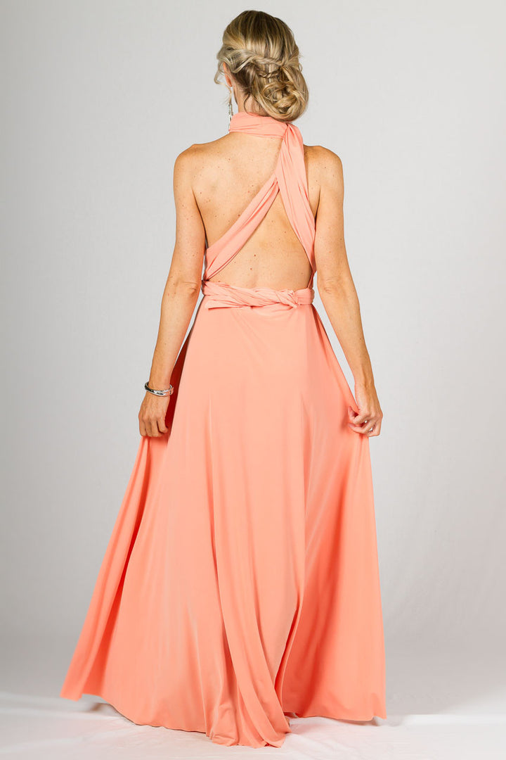 Multi Way Wrap Maxi Dress - Sherbet