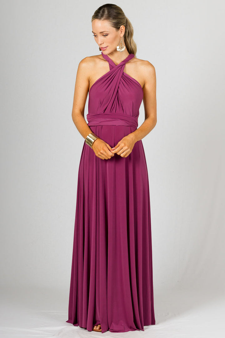 Multi Way Wrap Maxi Dress - Blush