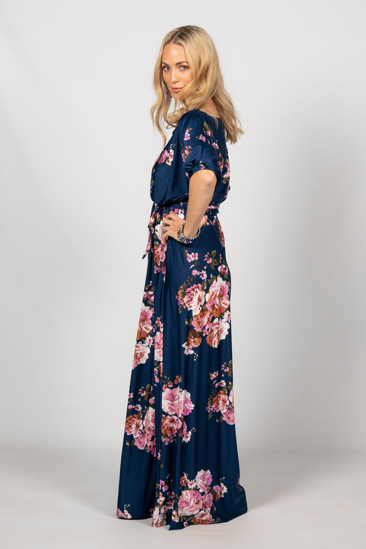 Cora Maxi Dress - Navy Floral