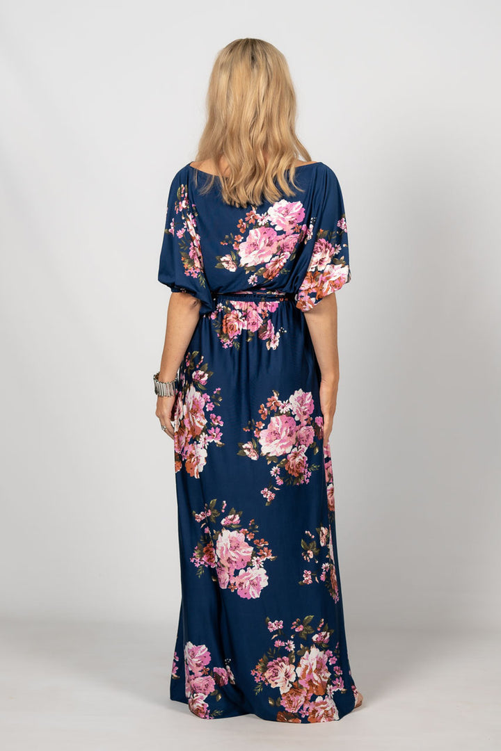 Cora Maxi Dress - Navy Floral