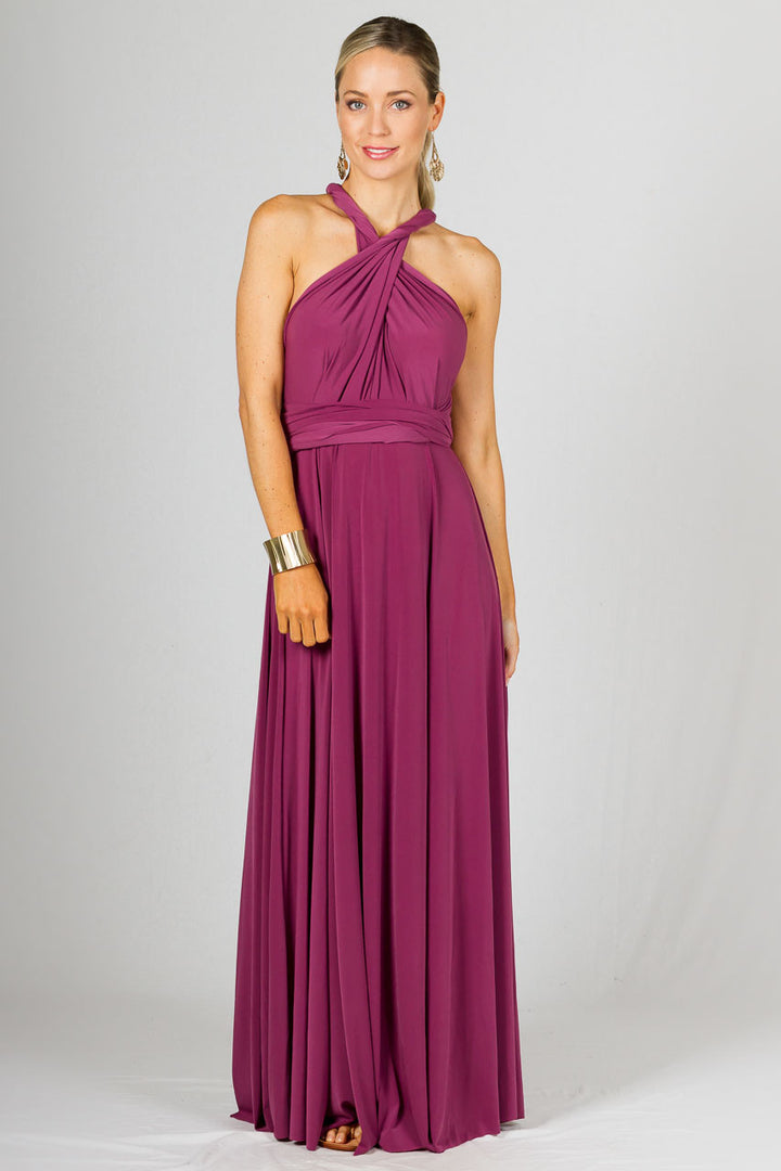Multi Way Wrap Maxi Dress - Blush