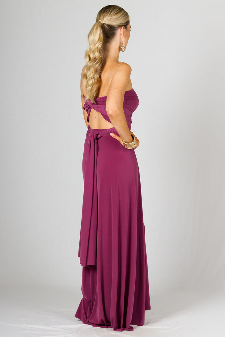 Multi Way Wrap Maxi Dress - Blush