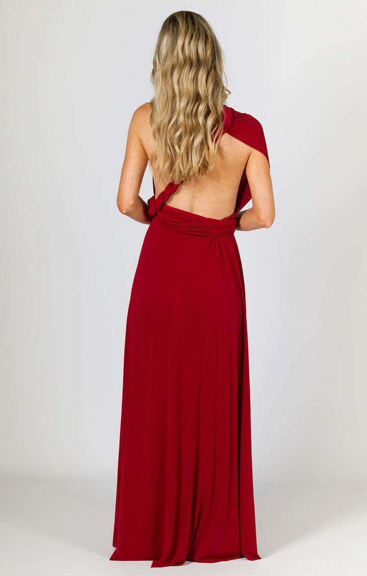Multi Way Wrap Maxi Dress - Sangria