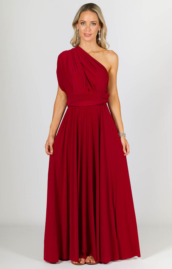 Multi Way Wrap Maxi Dress - Sangria